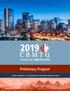 Preliminary Program CALGARY, AB JUNE 5-8, 2019 ANNUAL CONFERENCE OF THE CANADIAN BLOOD AND MARROW TRANSPLANT GROUP
