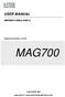 USER MANUAL. MNPG69-01 Edition 24/08/12. Magnetotherapy model MAG700. I.A.C.E.R. Srl.