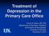 Treatment of Depression in the Primary Care Office
