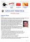 NOVEMBER 2014 KNIGHT WRITER COUNCIL #9349 KNIGHT WRITER COUNCIL #9349