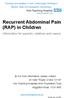 Recurrent Abdominal Pain (RAP) in Children