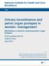 Urinary incontinence and pelvic organ prolapse in women: management