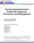Ovarian Hyperstimulation Syndrome: Diagnosis, Prevention and Management