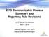 2015 Communicable Disease Summary and Reporting Rule Revisions