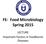 FE- Food Microbiology Spring LECTURE Important Factors in Foodborne Diseases