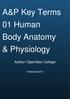 A&P Key Terms 01 Human Body Anatomy & Physiology