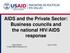 AIDS and the Private Sector: Business councils and the national HIV/AIDS response