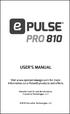 USER S MANUAL. Visit   for more information on e-pulse products and offers.