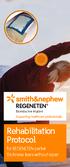 REGENETEN Bioinductive Implant. Rehabilitation Protocol. for REGENETEN partial thickness tears without repair