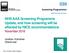 NHS AAA Screening Programme Update, and how screening will be affected by NICE recommendations November 2018