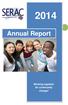 Annual Report. Working together for community change!