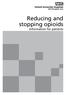 Reducing and stopping opioids Information for patients