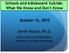 Schools and Adolescent Suicide: What We Know and Don't Know. October 16, James Mazza, Ph.D.
