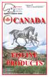 CANADA EQUINE PRODUCTS. Customer # (Please use when placing orders) (Item prices and/or sizes are subject to change without notice)