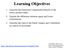 Learning Objectives.