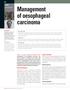 Management of oesophageal carcinoma
