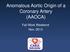 Anomalous Aortic Origin of a Coronary Artery (AAOCA) Fall Work Weekend Nov. 2013