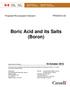 Boric Acid and its Salts (Boron)