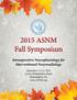 2015 ASNM Fall Symposium