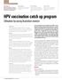 HPV vaccination catch up program Utilisation by young Australian women