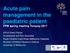Acute pain management in the paediatric patient FPM spring meeting Torquay 2017