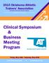 Clinical Symposium & Business Meeting Program