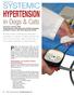 Hypertension. SyStemic. in Dogs & Cats. Patients with hypertension (HT) are often. SyStemic arterial hypertension is increasingly