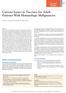 Current Issues in Vaccines for Adult Patients With Hematologic Malignancies