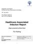 Healthcare Associated Infection Report