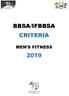 BBSA/IFBBSA CRITERIA MEN S FITNESS