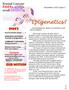 Epigenetics? INDEX. our MISSION. Breast Cancer. Contacts. December 2010 Issue 2