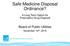Safe Medicine Disposal Ordinance?