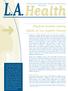 L.A.Health. Physical Activity Among Adults in Los Angeles County. November Local Findings