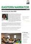 EASTERN NARRATOR. Introducing the New ERD. In This Issue