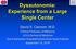 Dysautonomia: Experience from a Large Single Center