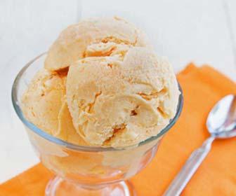Low Carb Peaches & Cream Ice Cream 3 net carbs per serving for 8 servings. In a large mixing bowl, beat cream cheese and Splenda until smooth.