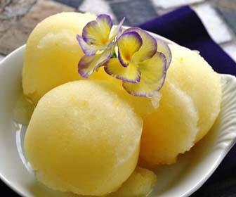 Low Carb Lemon Sherbet 3.2 net carbs per serving for 6 servings. Blend all ingredients well. Place in an ice cream maker and freeze according to instructions. Churn an hour before serving.