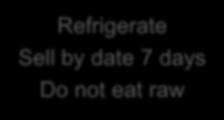 0) Refrigerate Sell by date 7 days Do