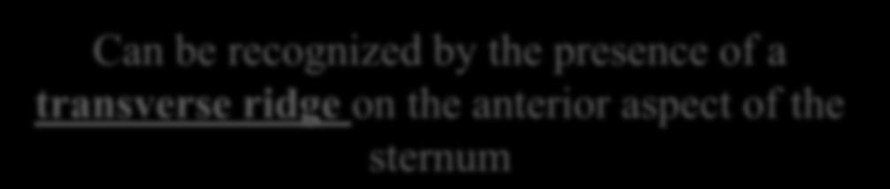 the anterior aspect of the sternum The