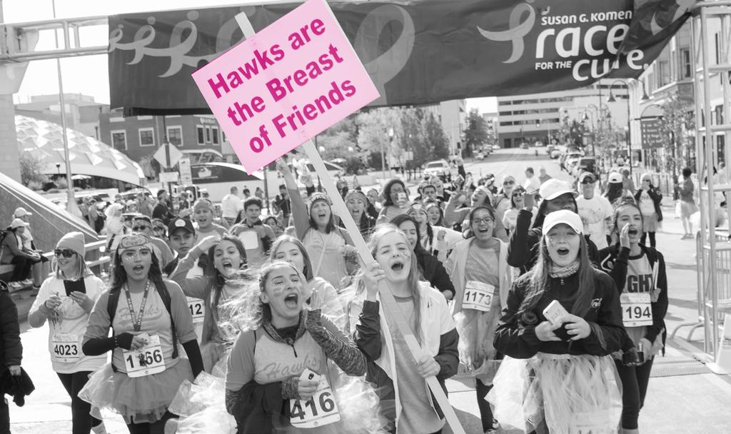 TEAMS ARE THE HEART OF THE RACE FOR THE CURE When your team joins the Race for the Cure, you will be helping fund programs that reduce barriers to early breast cancer detection.