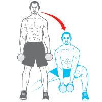 Bend your left knee and push your hips back until your left thigh is parallel to the floor.