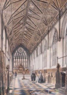 FEATURES LOST MERTON 9 Plate 2 James Hope-Scott, drawing by George Richmond (SCR) Plate 3 Merton College Chapel: a. In 1813, before restoration (Ackermann); b.