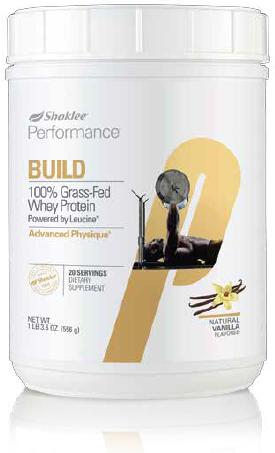 FITNESS AFTER YOUR WORKOUT BUILD Advanced Physique Whey Shake, Grass-Fed Source Helps repair muscles and helps you recover faster.