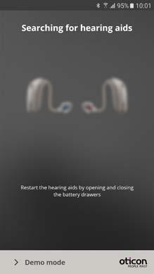 Connect to your hearing aids Select your hearing aids by pressing the Pair button.