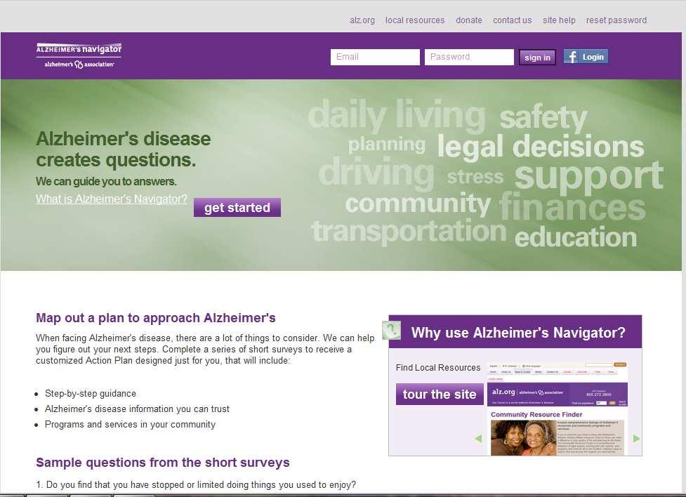 Alzheimer s Navigator Map out a plan to approach Alzheimer s Step by step guidance