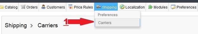 din meniul de administrare butonul Shipping - >Carriers figura de mai jos 1 In functie de serviciile