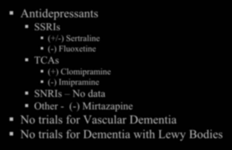 Dementia No trials for Dementia with Lewy Bodies Ballard CG, et al.
