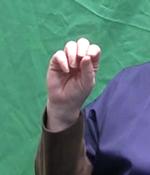 handshapes that have extended radial fingers and flexed