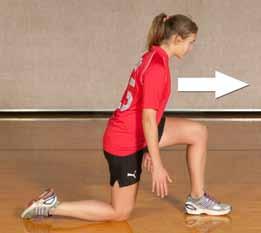 8 Walking Lunge with Trunk Lean Forward (30 yards) From a standing position, take a big step forward with one leg.