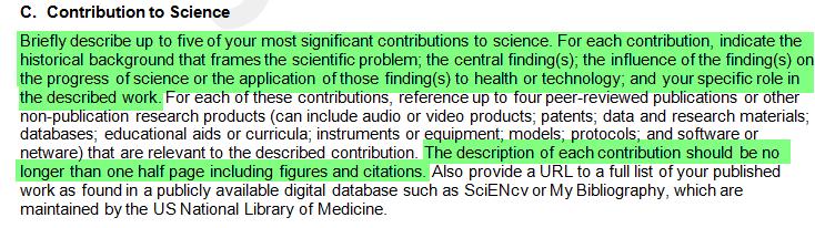 Section C: Contributions to Science Instructions NOTE: Per